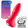 Satisfyer Plug vibrant connecté Rotator 1 Satisfyer 10 x 4cm Rouge